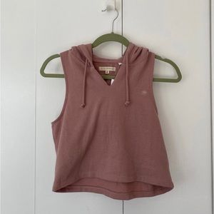 LA Hearts Sleeveless Mauve Pink Hoodie